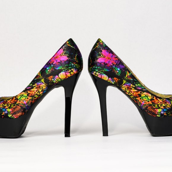 Mutli color Carlos Santana platform heels Size 8 - Picture 2 of 4